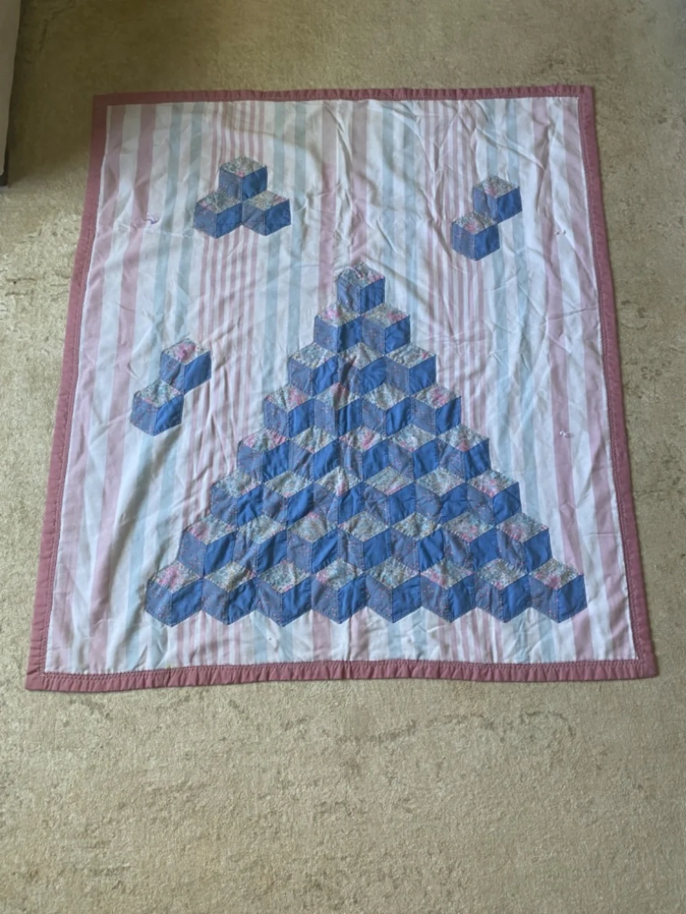 4 handmade baby blankets